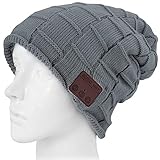 C-Xka Drahtloser Bluetooth-Hut, Bluetooth Beanie-Musik-Hut strickte Winterhüte mit Stereolautsprecher-Kopfhörer-Headsets für das Laufen Skifahren Skaten, das Übung im Freien wandert (Farbe : B)