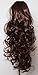 17" PONYTAIL Clip in Hair Extensions CURLY Chocolate Brown #8 REVERSIBLE Claw Clip