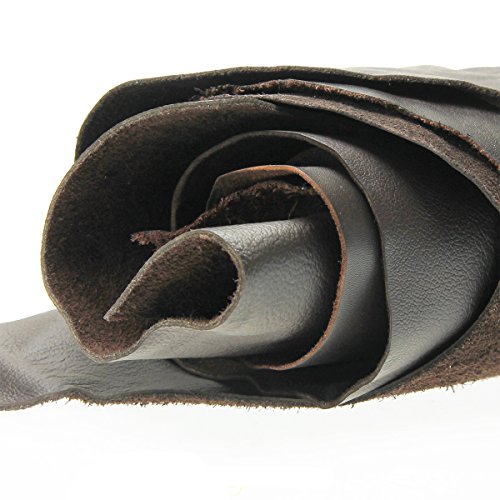 Lederstücke mittel 1kg dunkelbraun, verschiedene dunkle Brauntöne alle Stücke mindestens DIN A4 - 5