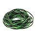 Produktbild GROOMY (1 Stück 5m Kabelummantelung Geflechtschlauch schwarz + fluoreszierend gelb + fluoreszierend grün -4mm