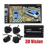 2) Durch die virtuelle Luftaufnahme von oben des Fahrzeugs hilft die Kamera dem Fahrer, leichter zu parken, um die Umgebung des Fahrzeugs besser zu verstehen ...