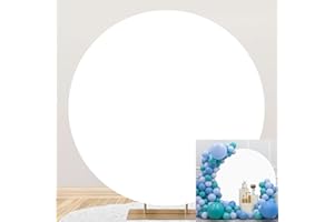 Bovlleetd Weißer Hintergrund Studio Reinweiß Fotografie Hintergrund 230 cm Geburtstagsfeier Runder Hintergrund für Fotografie Studio Weißer Bildschirmhintergrund Porträtaufnahmen Videoaufzeichnung