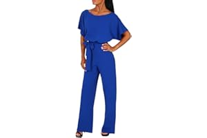 NUSGEAR 2023 Mono con Pantalón Largo Mujeres Playsuit Vestido Ceremonia Sólido De Pierna Ancha Manece Mangas larga Dungaree Sumpsuit Pantalones Rompers Elegante Casual Party