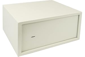 PrimeMatik - Coffre-Fort Mural de sécurité en Acier à clé 44 x 38 x 23 cm Beige