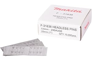 Makita F-31838 Groppini Spilli 0,6x25mm 23 Ga 10,000 Pezzi