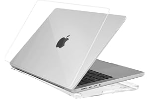 EooCoo Coque Compatible pour 2021-2023 MacBook Pro 16 Pouces M1 A2485 / M2 A2780 / M3 A2991 avec Touch ID, Housse en Plastique Rigide Mince, Surface Lisse et Brillante, Transparent Clair