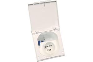 By Just4camper - Socle mâle encastrable CEE 17 pour raccordement 220 Volts 16 Ampères