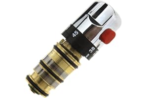 MOOUK Valvola termostatica, cartuccia termostatica per doccia, con filettatura termostatica per rubinetto, rubinetto e valvola doccia, kit di cartucce di ricambio (1 pz)