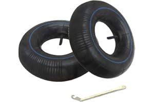 Homo Trends 2 Pcs Inner Tubes 3.50-8 Brouette Valve Droite avec Démonte-Pneu pour Barrow Sack Truck Sack Barrow Wheels