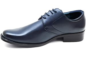 Evoga Scarpe uomo class blu scuro vernice linea classica eleganti cerimonia