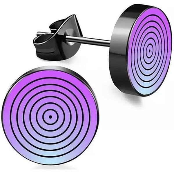 Falso Plug Naruto Sharingan: Orecchini A Vite In Acciaio Nero E Rosso – Cosplay Uomo E Donna - 3
