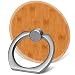 Produktbild Handy Finger Ring Halterung Pop-Ständer KFZ Halterung Sockel 360 Grad Rotation Funktioniert für iPhone X 5 6 6S 7 7S 8 Plus Samsung Galaxy HTC Sony iPad-Bamboo Toast Holzmaserung Look