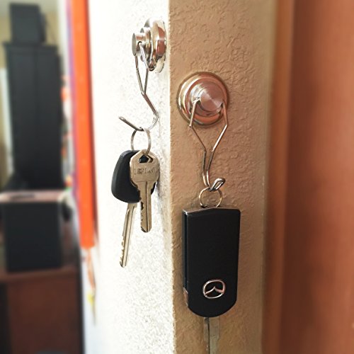 Uncluttered Designs Magnet Wirbelhaken – Hochbelastbare Magnetische Haken Aus Seltenem Neodym Für Aufbewahrung Und Ordnung (4er Pack, hält bis zu 14kg) - 5