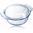 Ô Cuisine - Cocotte Ronde En Verre Borosilicate 2,3 Litres - Allant Au Four Et Micro-ondes
