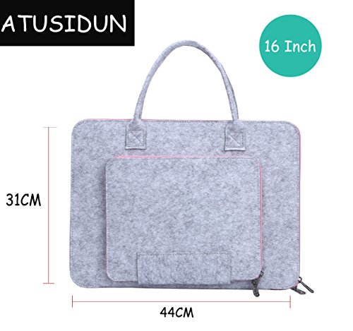16 Zoll Laptop Schutzh  lle Filz Tasche H  lle Sleeve Case Laptoptasche Notebooktasche Rosa