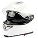 Produktbild Mach1 Integralhelm Helm Motorradhel mit Integrierter Sonnenblende ECE R 22.05 Größe XS bis XXL (Weiß - Größe 57-58cm (M))