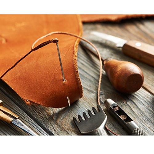 Outus Groß Auge Sticknadel Nadel für Leder Projekt mit Transparenter Flasche, 20 Stück - 3
