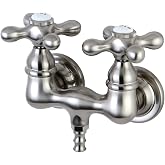 Kingston Brass CC37T8 Vintage Ayaklı K&uuml;vet Dolgu, Saten Nikel, 3-3/8-İn&ccedil; Merkez