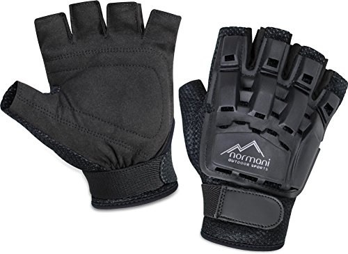 Taktsiche Paintball Handschuhe ohne Finger mit Protektorenschutz und Belüftungssystem - 2