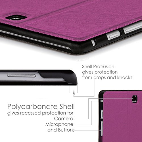 Forefront Cases® Neue Leder Hülle / Tasche / Case / Cover für Samsung Galaxy Tab A 9.7 SM-T550 (Mai 2015) – Rundum-Geräteschutz und intelligente Auto-Sleep-Wake-Funktion mit 3-JAHRES-GARANTIE VON FOREFRONT CASES – inkl. Eingabestift - 7