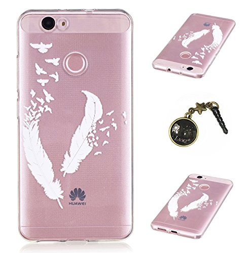 Preisvergleich Produktbild Ultradünne transparente Hülle für Huawei Nova Hülle Schutzhülle Handy TPU Silikon Hülle Case Cover Durchsichtig Gel Tasche Bumper ( + Stöpsel Staubschutz) (5)