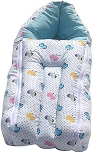 Amardeep and Co Blue Color Baby Quilt/Sleeping Bag Cum Baby Carry Bag 64 * 41 cms