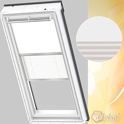 Vorteilsset Verdunkelungsrollo & Faltstore DFD MK08 1025S / Bedienart : Manuell / Farbe : Uni Weiß/Weiß / Fenstergröße : MK08 / Fenstertypen : GGU, GPU, GHU, GTU, GGL, GPL, GHL, GTL, GXL
