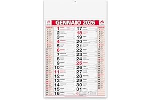 Cormar Calendario da Parete Anno 2026, Formato 30 x 42 cm Ideale per Casa e Ufficio