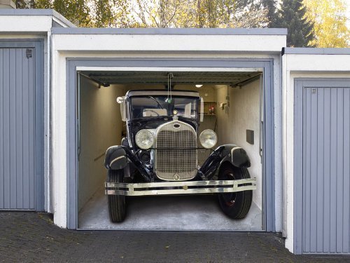 Preisvergleich Produktbild Garagentor Fotoplane Oldtimer