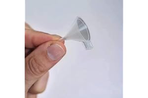 THE ESSENTIAL ATOMIZER COMPANY 1 x Very Small (Tiny) Food Safe Plastic With Very Narrow Spout Funnels 2.1cm Mouth (Internal) Diameter Filling Funnel for Atomizers & Small Bottles & - E-Liquids - Precision filling
