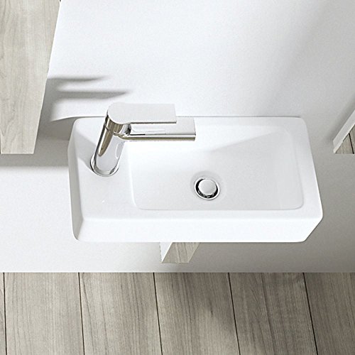 durovin pequeño Mini Lavado a Mano Lavabo para Colgar de Pared un Agujero Grifo fácil de Limpiar