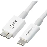 Amazon Basics USB Type-C to Micro-B 3.1 Gen2 Cable - 0.9 m - White