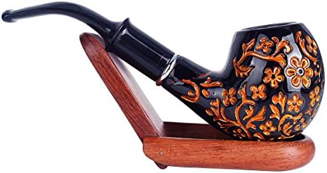 GAOLIXIA Tobacco Smoking Tube Carved Curved Freestyle Resin Pipe Pipe,A