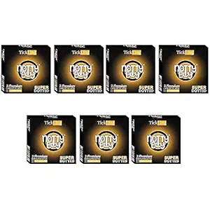 NOTTY BOY TickLing 1500 Dots Extra Dotted Condom For Men - 21 Count (Pack of 7)