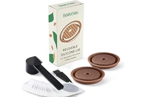 BENFUCHEN Filtro da caffè – Set di 2 tappi riutilizzabili per Nespresso VertuoLine, compatibili con capsule in silicone da 40 ml, 150 ml, 230 ml, 414 ml
