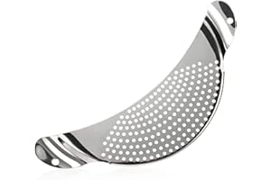 O5O2 passoire,passoir,passoire pates,Passoire en acier inoxydable,Passoire Égouttoir Anti-brûlure,Facile à Nettoyer Crépine,pour Soupe Pâtes Fruits Légumes(1 pièce)