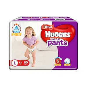 Huggies Wonder Pants Large Size Diapers (60 Count)