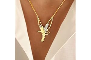 FÉERIES ET MERVEILLES COLLIER FEE CLOCHETTE DORENA, STATUETTE FEE, FAIRY, BIJOUX FEE (CRISTAUX SWAROVSKI)