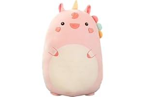 KEKESO Dinosaurier-Plüsch-Umarmungskissen Niedliches Stofftier Plüschtier Dekokissen Weiches Cartoon-Plüsch-Schlafkissen für Kinder (Einhorn, 60cm/23.62in)