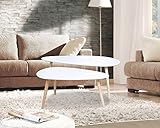 couchtisch weiß rund Das Couchtisch-Set besteht aus zwei Tischen im klassischen Retro Design