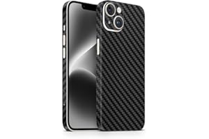 TF Skins Skin para iPhone 14 Plus + + + protector de pantalla para la parte trasera y los lados en aspecto elegante, incluye protección contra arañazos (negro carbono)