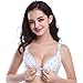 TANZKY® Women's Comfort Cotton Nursing Bra Front Button Wirefree Bra (M, Blue Apple Pattern)
