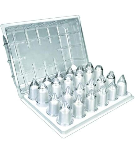 Lot De 24 Douilles à Pâtisserie En Acrylique - Tubes Unis Et Cannelés De Différents Diamètres - Pour Décorations De Gâteaux Et Cupcakes