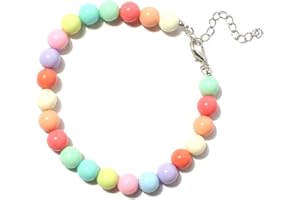 YPWANGSHENGRUI Dog Pearl Necklace Colorful Pet Jewelry Adjustable Pet Collar for Mini Breeds Dogs Cats Puppy Kitten