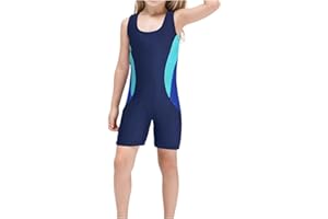 SOLU DAY8 Maillot De Bain 1 Piece Shorty Fille 5-14 Ans Maillot De Bain Enfant Fille Ventre Plat Gainage Monokini Chic Pas Cher étudiant Natation Piscine Sport Plage Surf Plongée