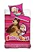 Produktbild Masha und der Bär Bettwäsche Kinder Bettwäsche (140x200 cm, Pink)