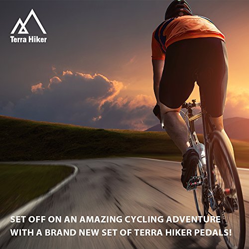 Fahrradpedale, Terra Hiker MTB BMX Pedale, Ultraleicht 155 g / Stück Plattformpedale, 9/16″ Fahrrad Pedalen aus legiertem Aluminium (2er Set) - 7