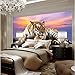 Produktbild Individuelle Fototapeten Tiger Animal Tapeten 3D Großes Wandbild Schlafzimmer Wohnzimmer Sofa Tv Hintergrund 3D Wandmalereien Tapetenrolle 100X70 Cm