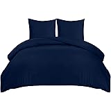 Utopia Bedding Housse de Couette 220x240 cm avec 2 Taies d'oreiller 65x65 cm (Bleu Marine) - Parure de lit 220x240 cm - Ensem