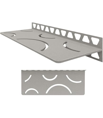 Étagère Schluter SHELF-E – Design Courbe Pentagonal, Blanc Mat, Pour Niche De Douche